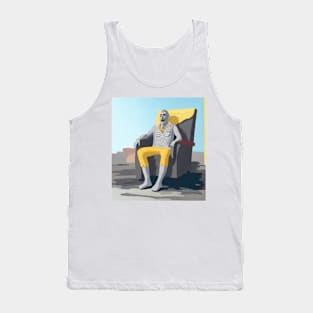 10 foot gray giant sitting in lounge chair Tank Top